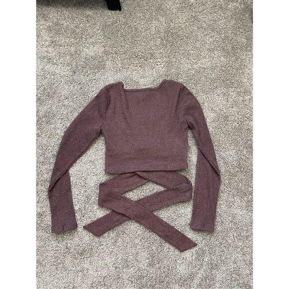Mauve crop top with tie down stomach XS - Picture 2 of 2